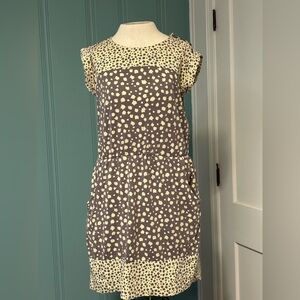 Boden Gray and Yellow Cap-sleeve T-shirt Sundress